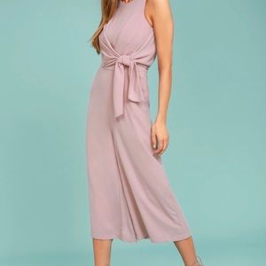 Lulus Mauve Midi Jumpsuit - New with Tags
